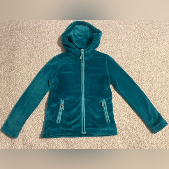 Lands' End Jackets & Coats Lands End Velour Teal Jacket Poshmark